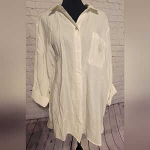 Chico's Cream Button-Up Blouse